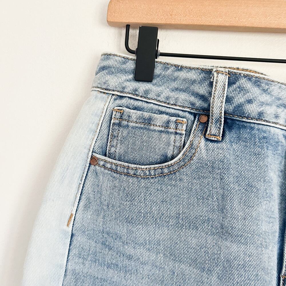 PacSun Distressed Denim Mini Skirt Blue Size 28 - Picture 3 of 6